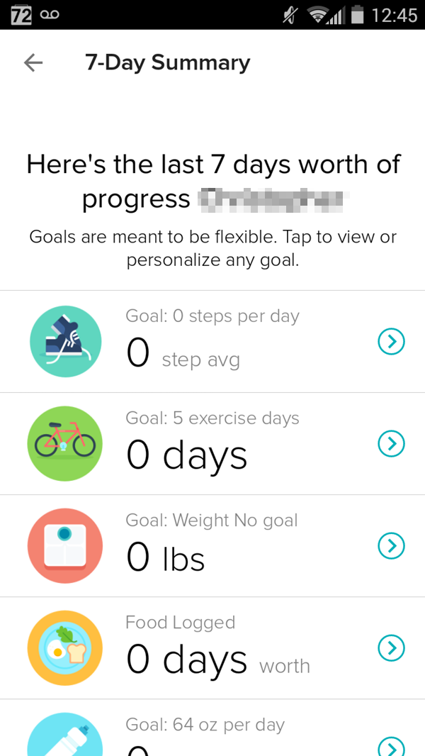 7-Day Summary. Screenshot