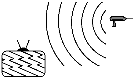 Interference caused by power tools. Illustration