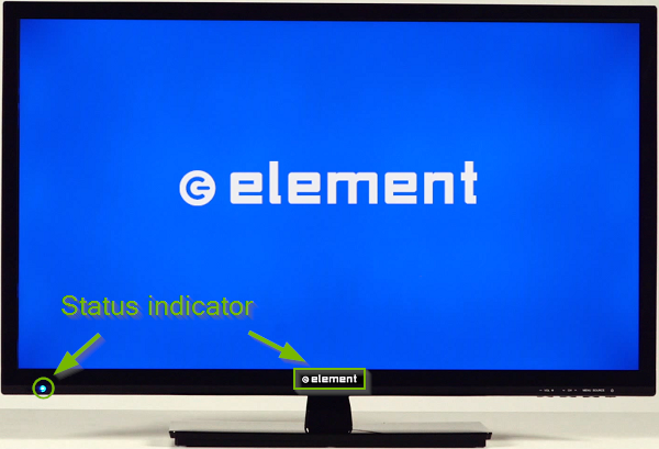 TV with status indicators.