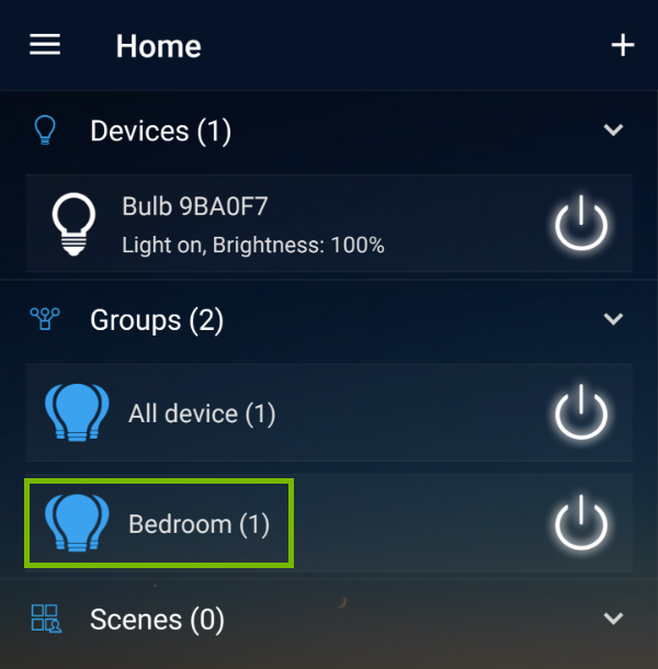 Group name highlighted