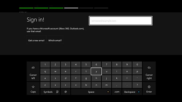 Xbox live sign in page.