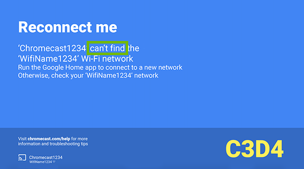 Reconnect me error with can't find highlighted.