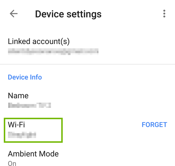 Device Settings with Wi-Fi highlighted.