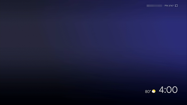 Chromecast background screen.