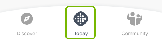 Today tab highlighted in Fitbit app.
