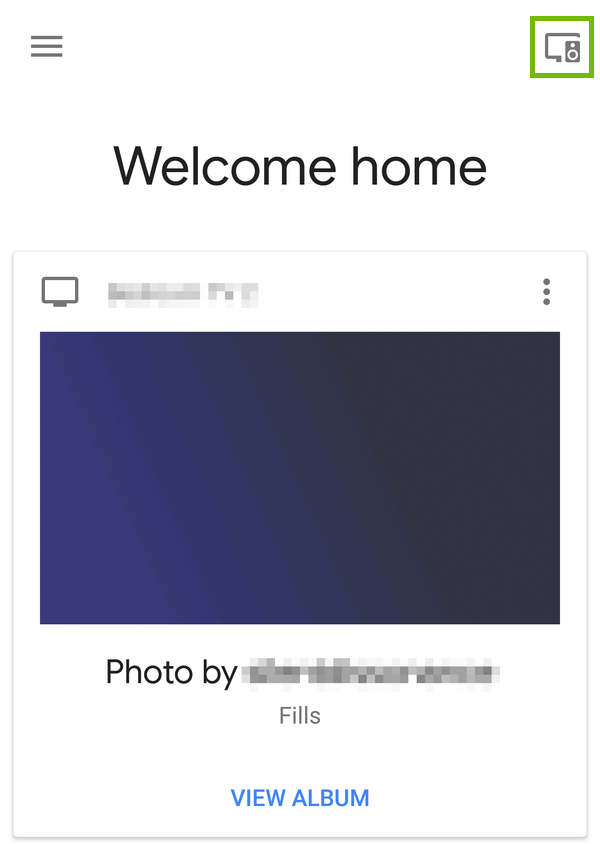 Google Home with Devices highlighted.