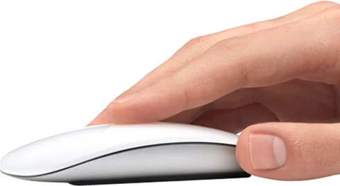 Mac moused button being pressed.