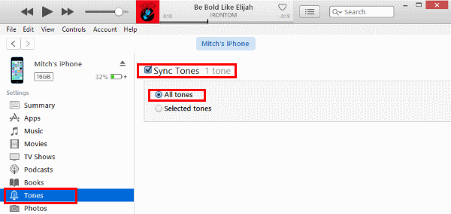 Sync the Ringtone to Your iPhone