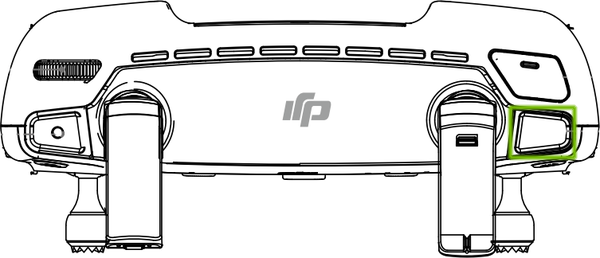 Top of Remote Controller with Shutter Button highlighted.