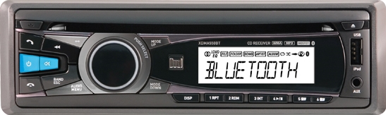 Car stereo source set to Bluetooth.