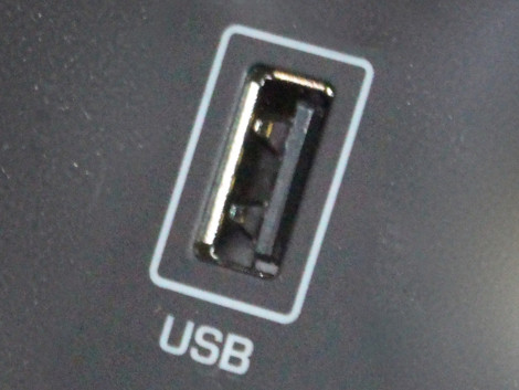 USB Input on car stereo.