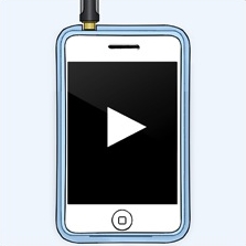 Media playing on smartphone.