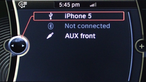 Car stereo source set to USB.