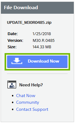 Download information with download now button highlighted.