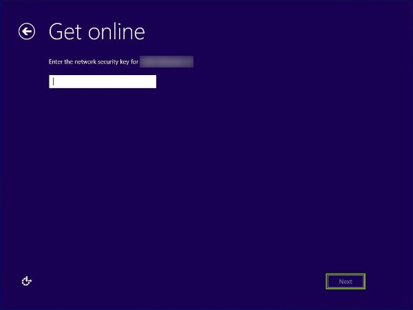 Next button highlighted
