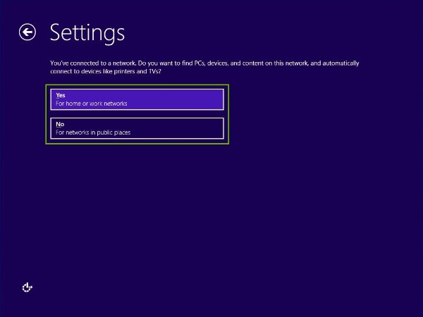 Yes and No boxes highlighted
