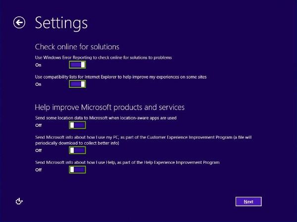 Microsoft reporting preferences highlighted