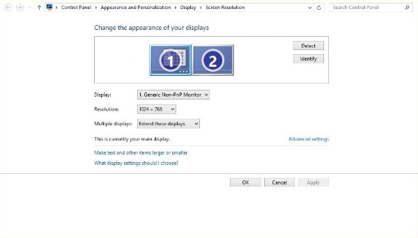 Screen Resolution Settings