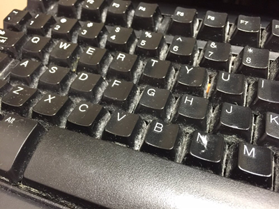 A dirty keyboard