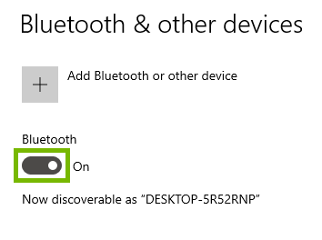 Bluetooth toggle
