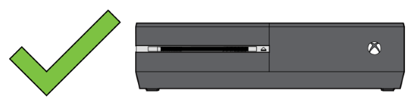 Correct horizontal position for Xbox One original.