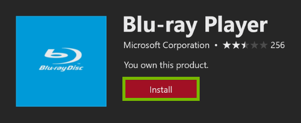 Install option highlighted on app details page.