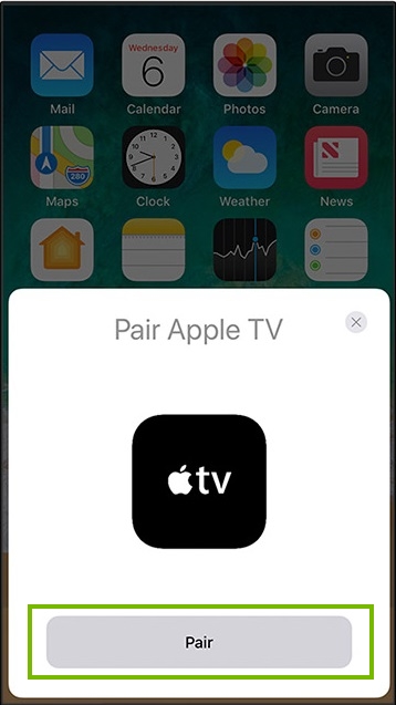 Apple pairing Screen