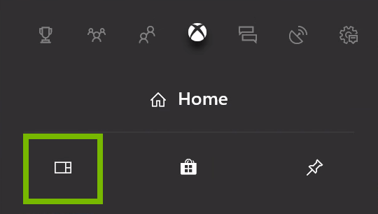 My games & apps highlighted in Xbox menu.