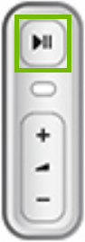 Control panel play pause button highlighted