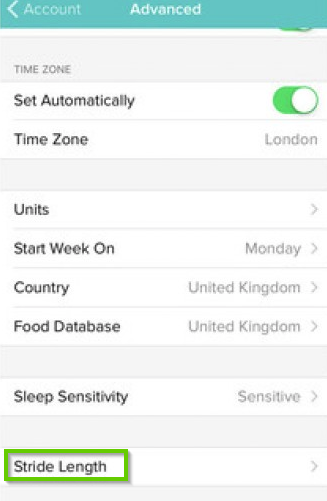 Fitbit Stride Length