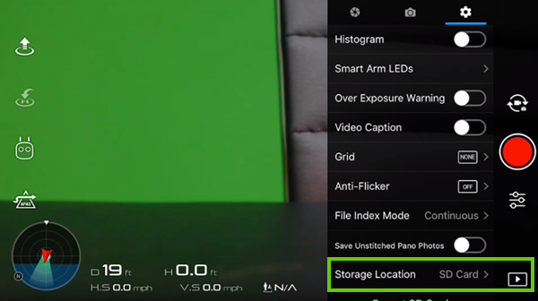 DJI app storage location