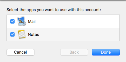 macOS select the apps settings.
