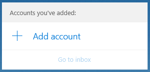 Windows mail add accounts button