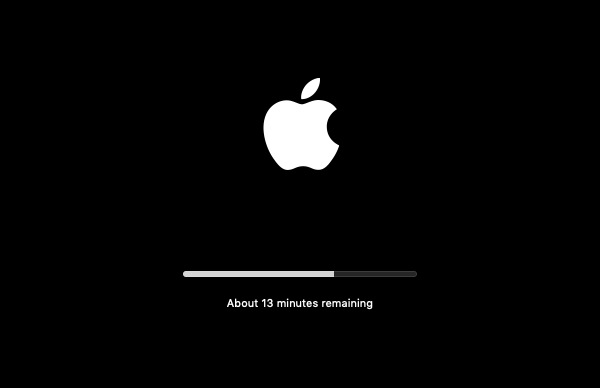 Mac finalizing install.