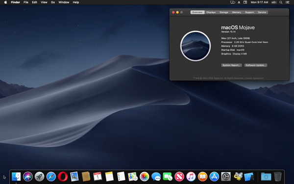 macOS Mojave Desktop.