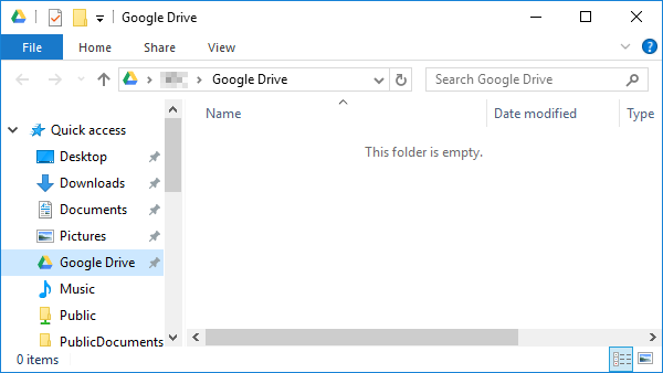 Google Drive folder.