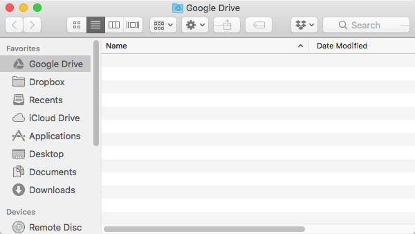 Google Drive folder view.
