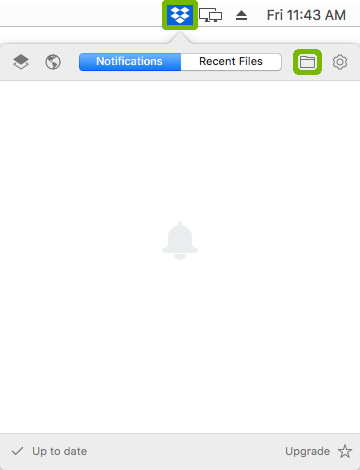 Dropbox with Folder icon highlighted.