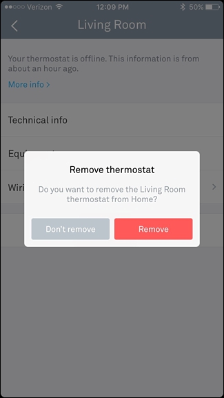 Nest Thermostat removal