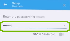 Wi-Fi Password entry.