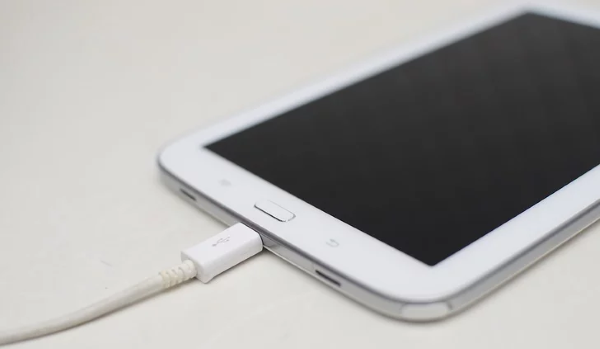 Android tablet charging.