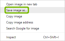 Right Click menu with Save image as highlighted.