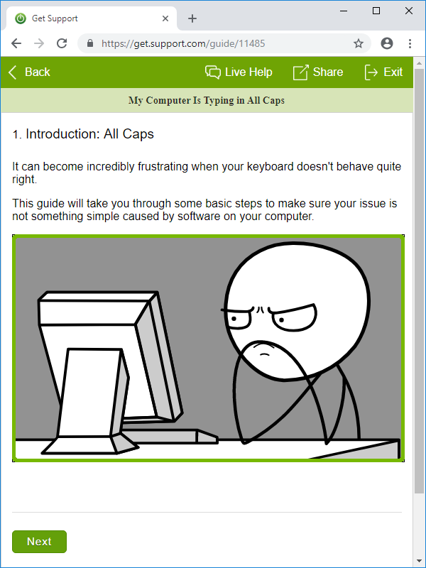 Website with image highlighted.