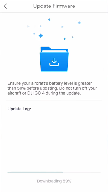 Firmware update in progress.