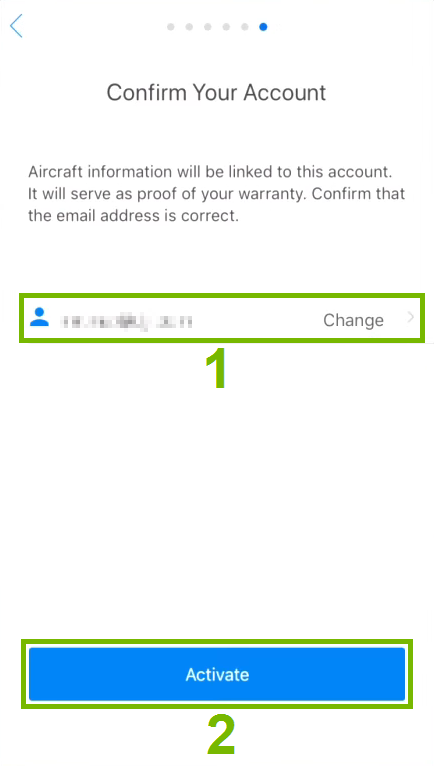 Email entry field and Activate button highlighted in activation step.