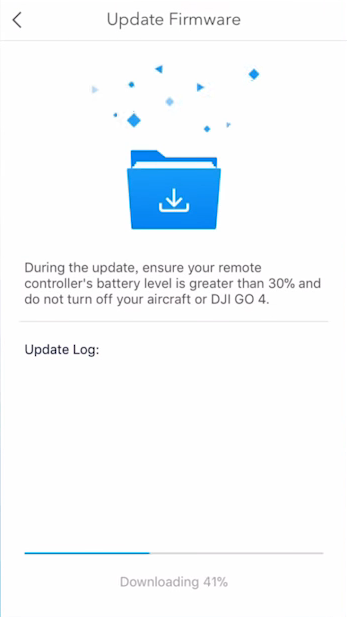 Firmware update in progress.