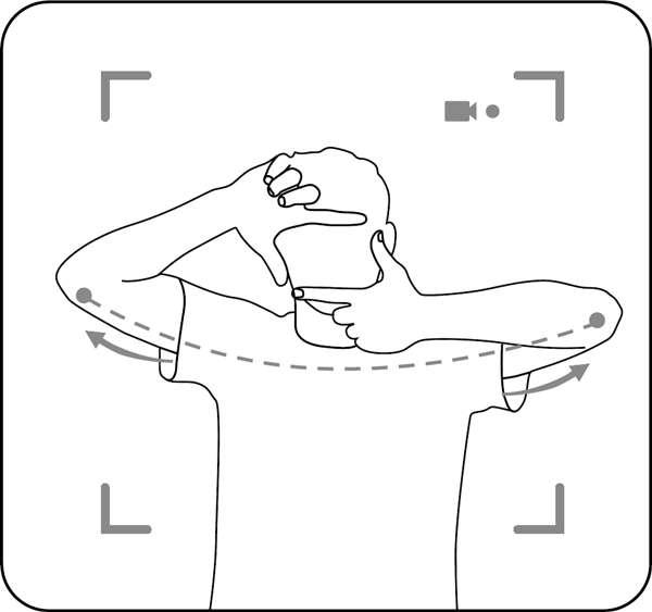 Gesture used for drone to take selfie.