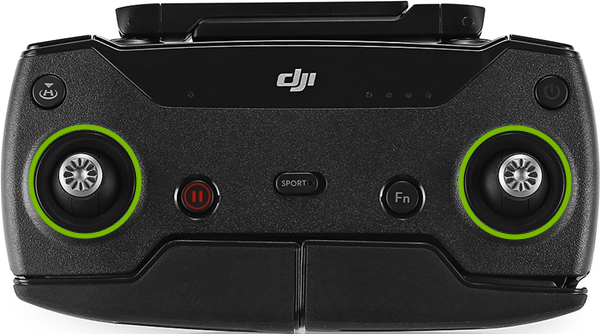 Control sticks highlighted on remote control.