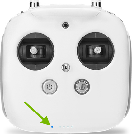 Status Indicator light pointed out on remote control.