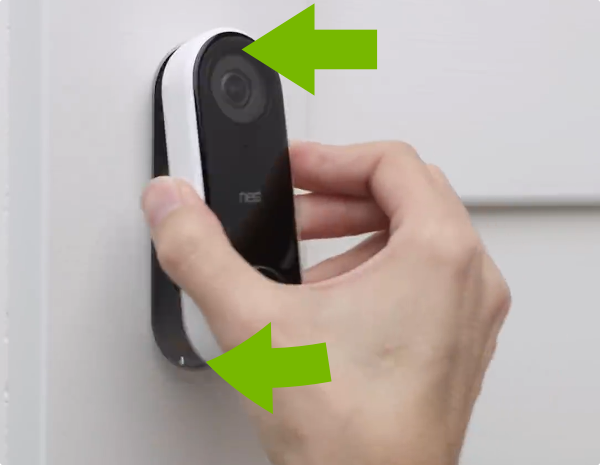 Attaching doorbell to baseplate.